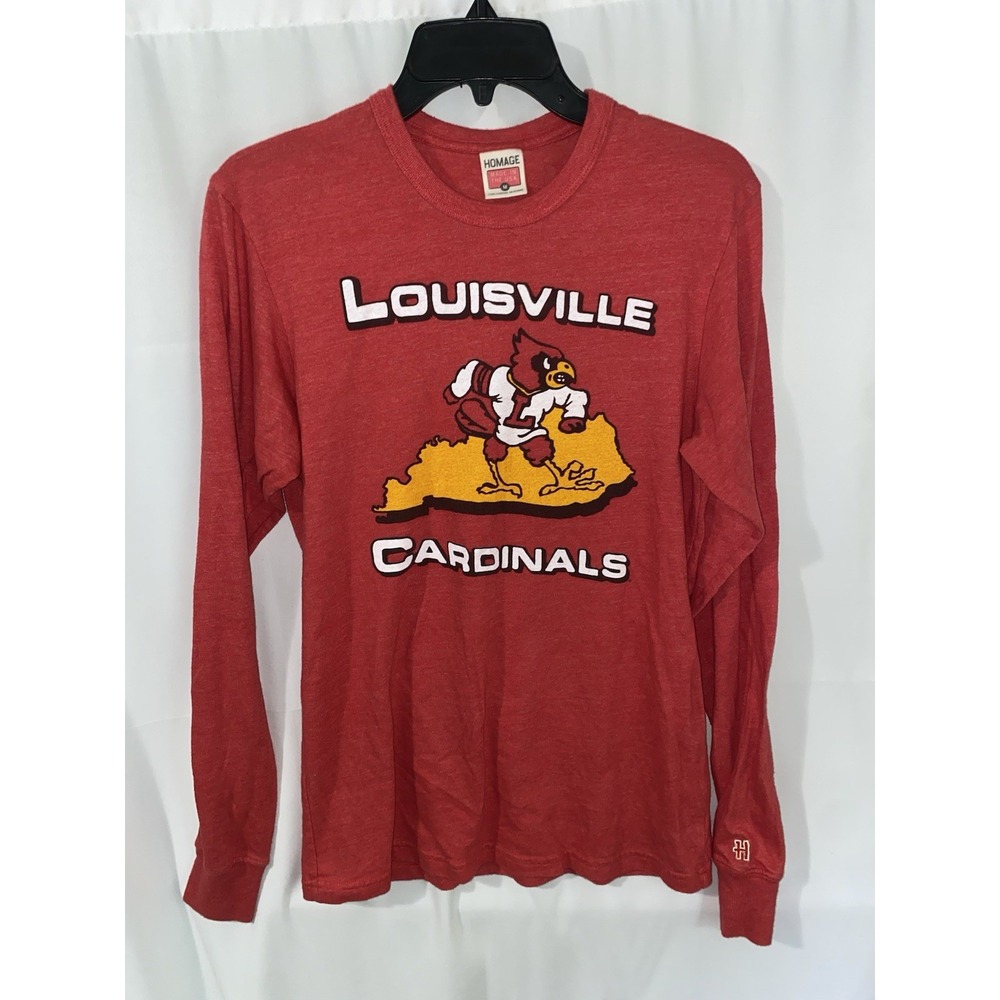 Homage Louisville‎ Cardinals Red Long Sleeve Shirt Medium